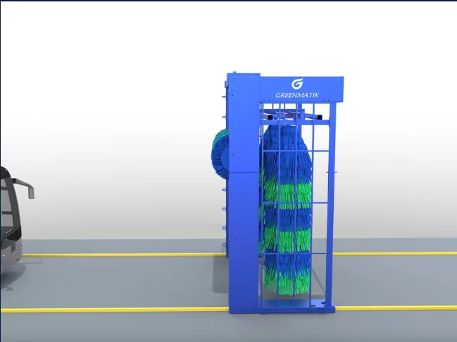 Tunel GIANT GT3 — vista lateral del modulo de cepillos de polietileno
