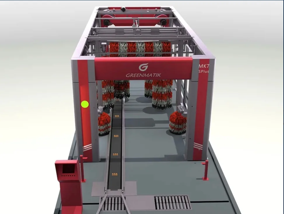 Render frontal del túnel de lavado MATIK'S MK7